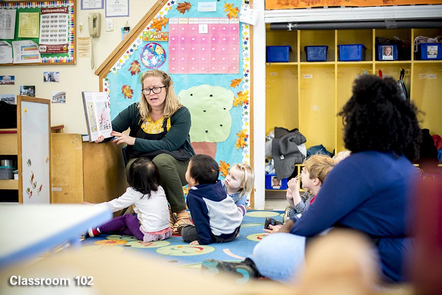 Classroom 102 in the Child Development Center.